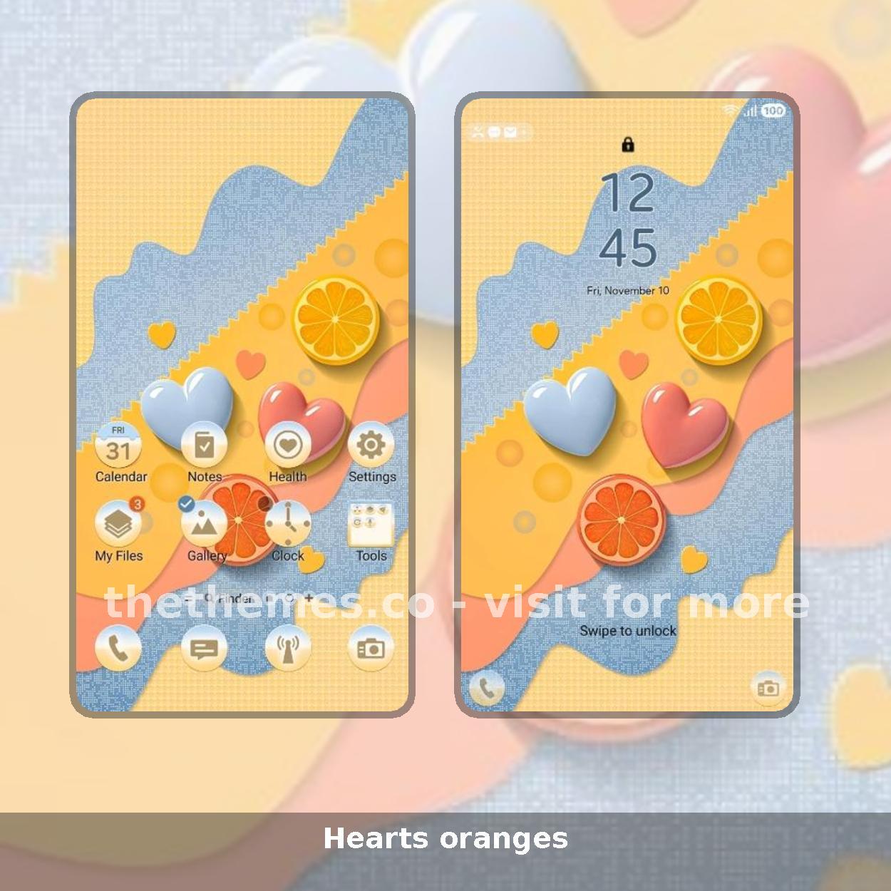 Hearts oranges