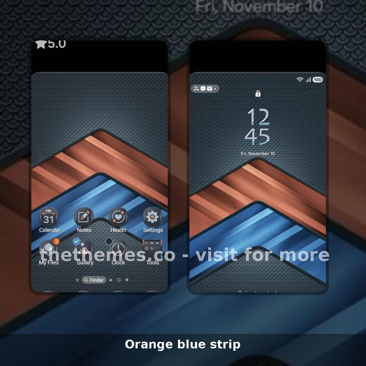 Orange blue strip
