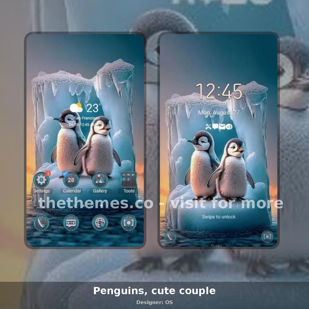 Penguins, cute couple