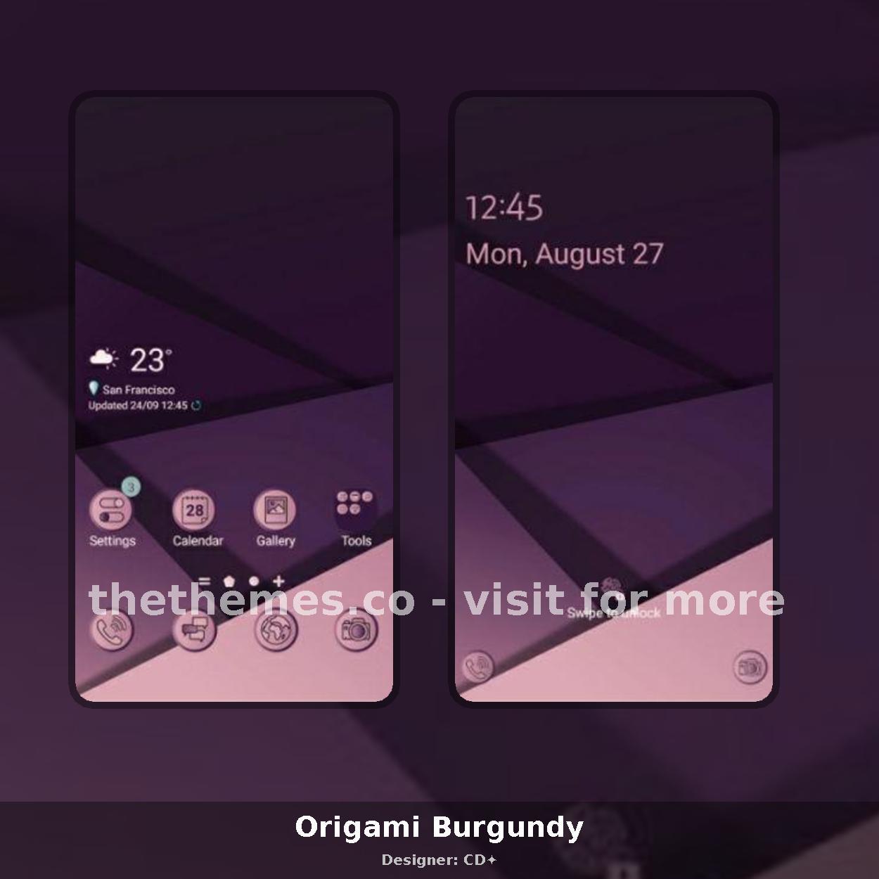 Origami Burgundy
