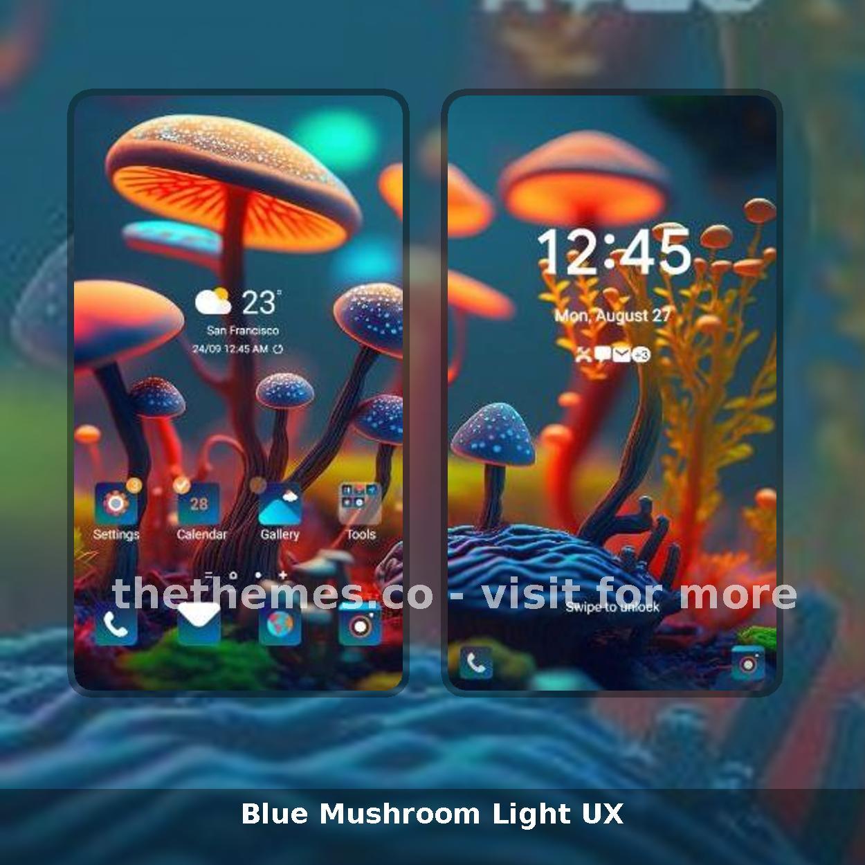 Blue Mushroom Light UX