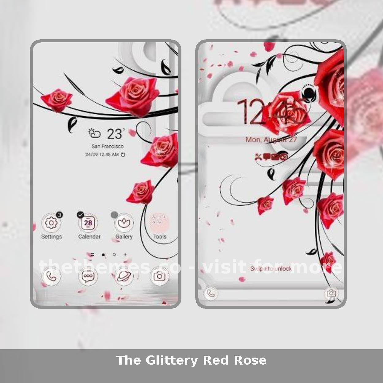 The Glittery Red Rose