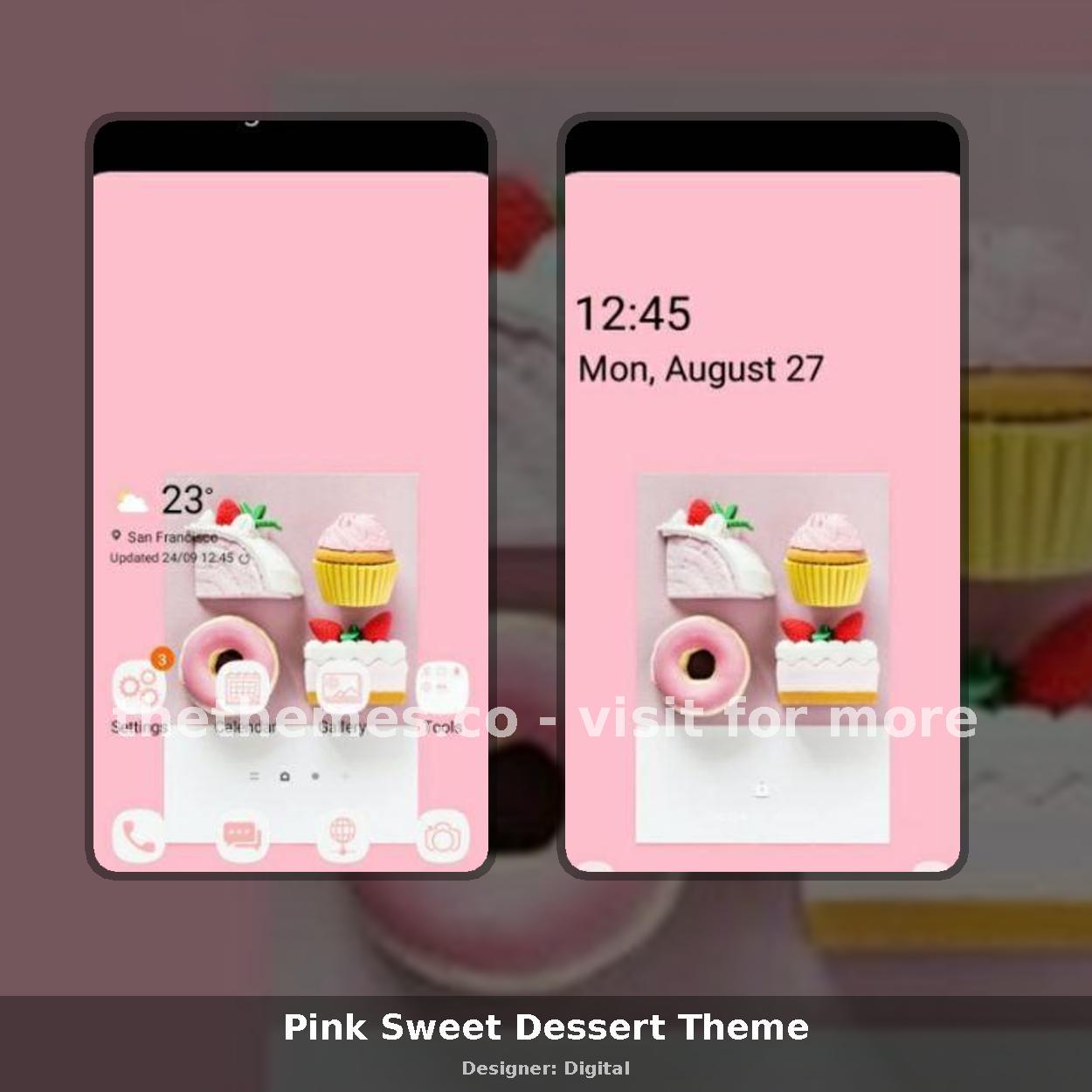 Pink Sweet Dessert Theme