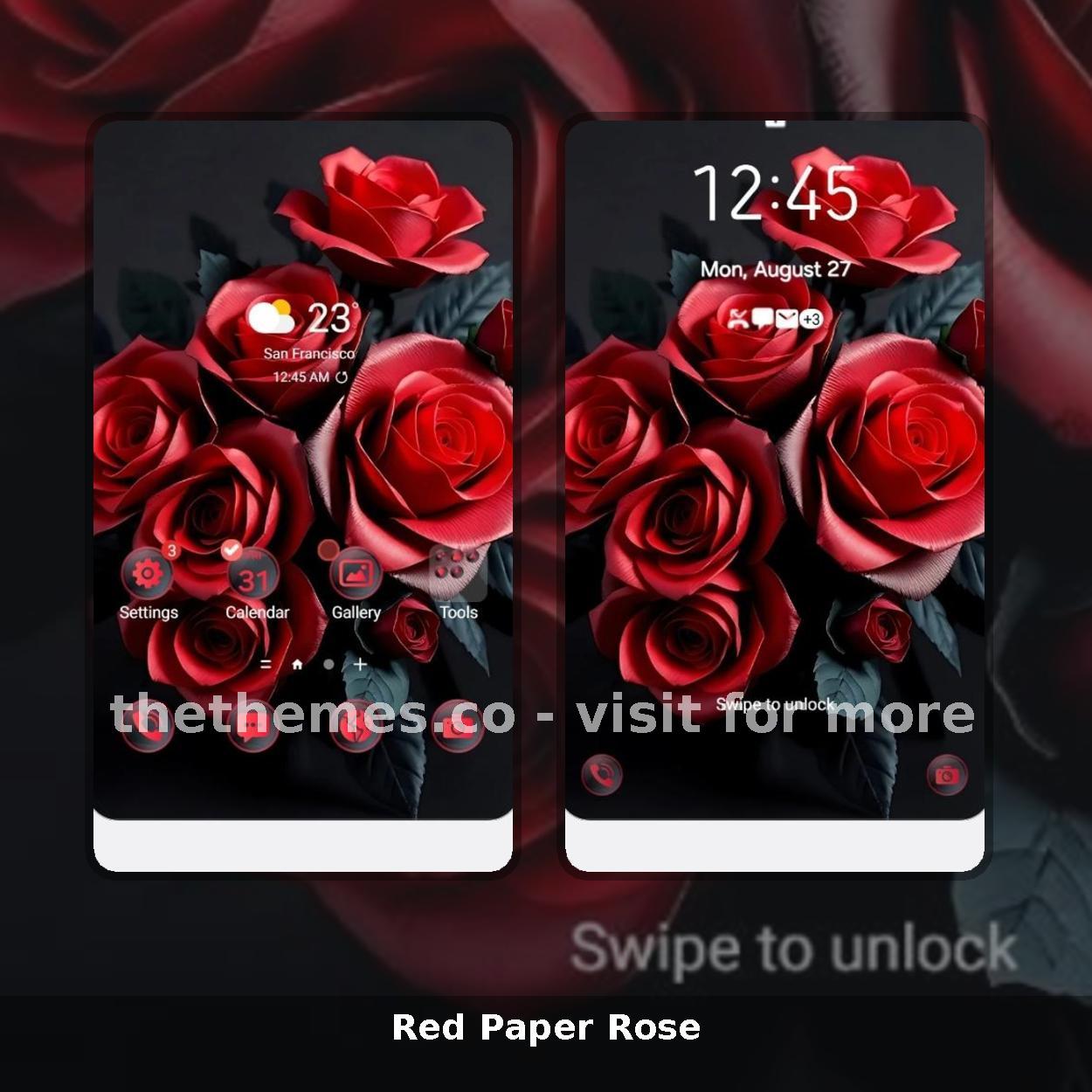 Red Paper Rose