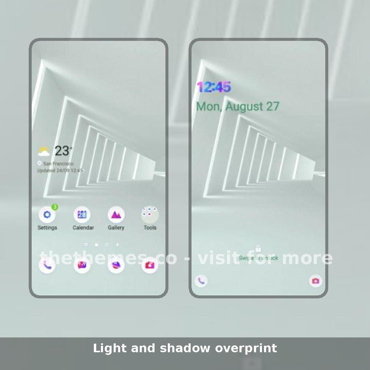 Light and shadow overprint
