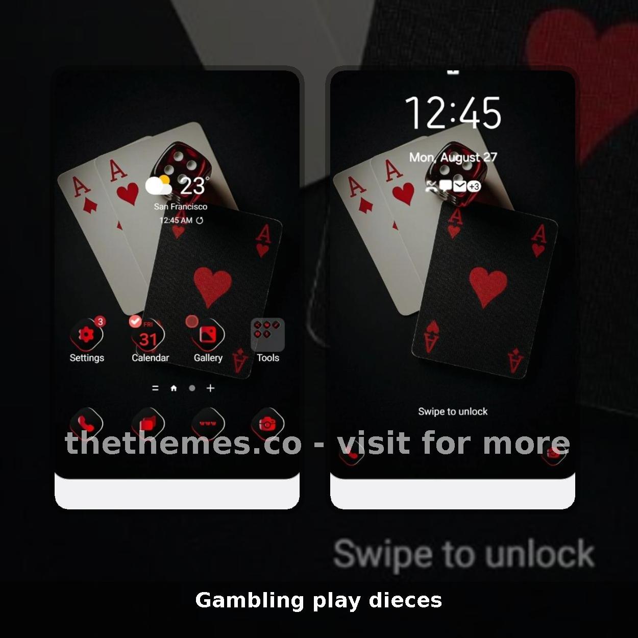 Gambling play dieces
