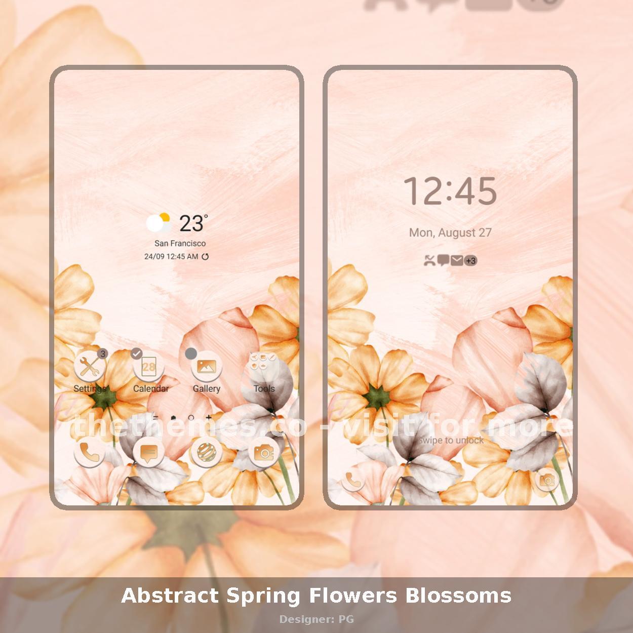 Abstract Spring Flowers Blossoms