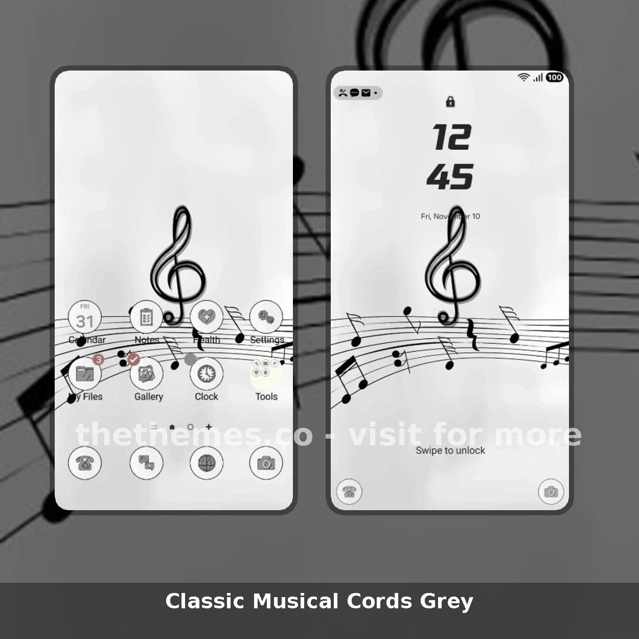 Classic Musical Cords Grey