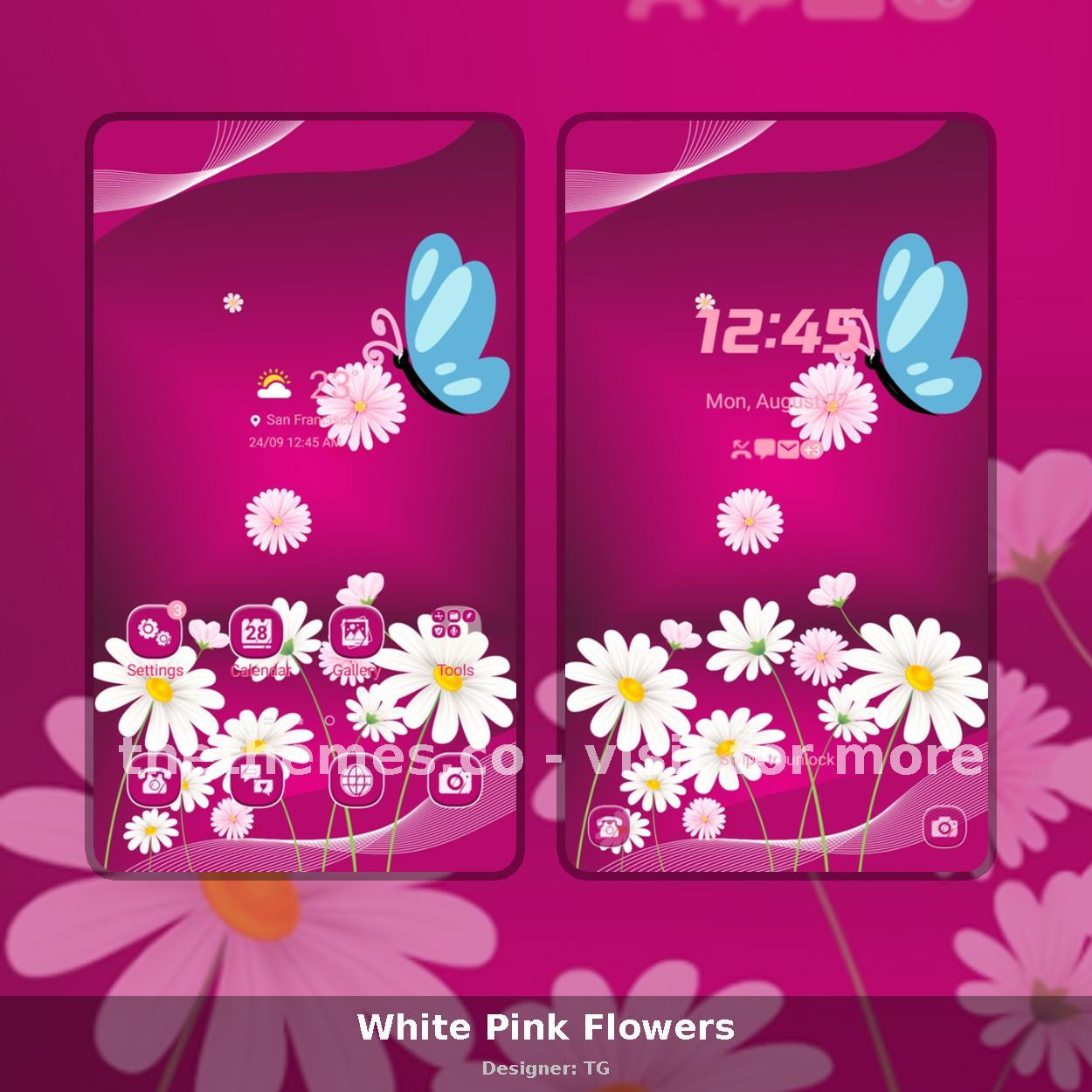 White Pink Flowers