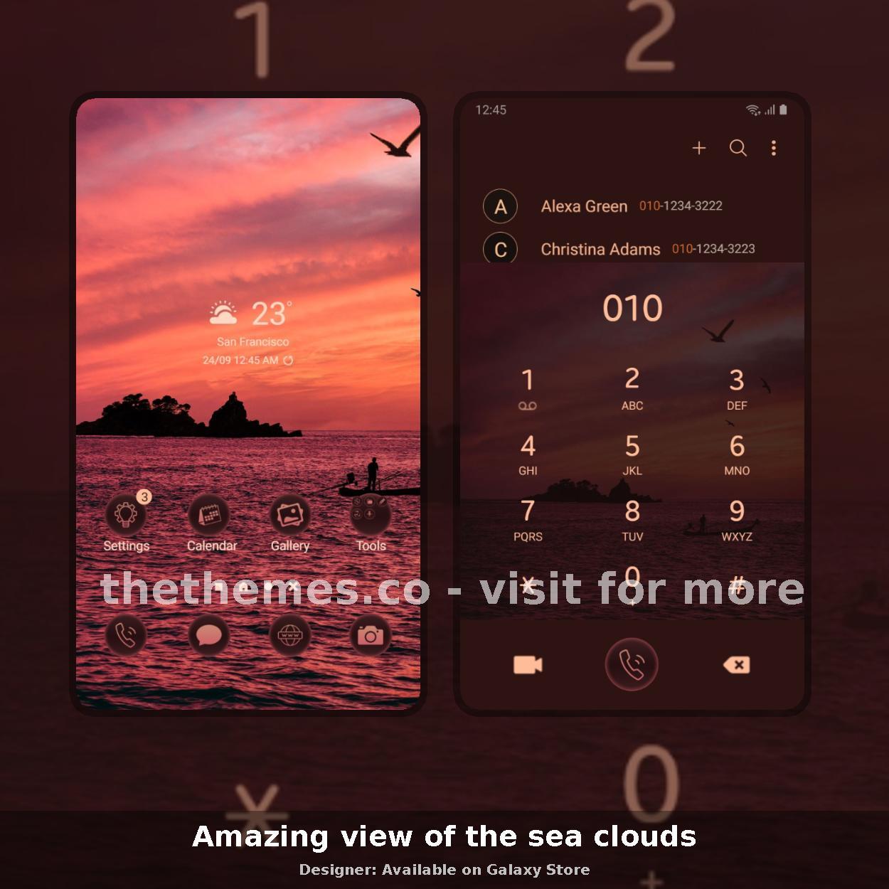 Amazing view of the sea clouds