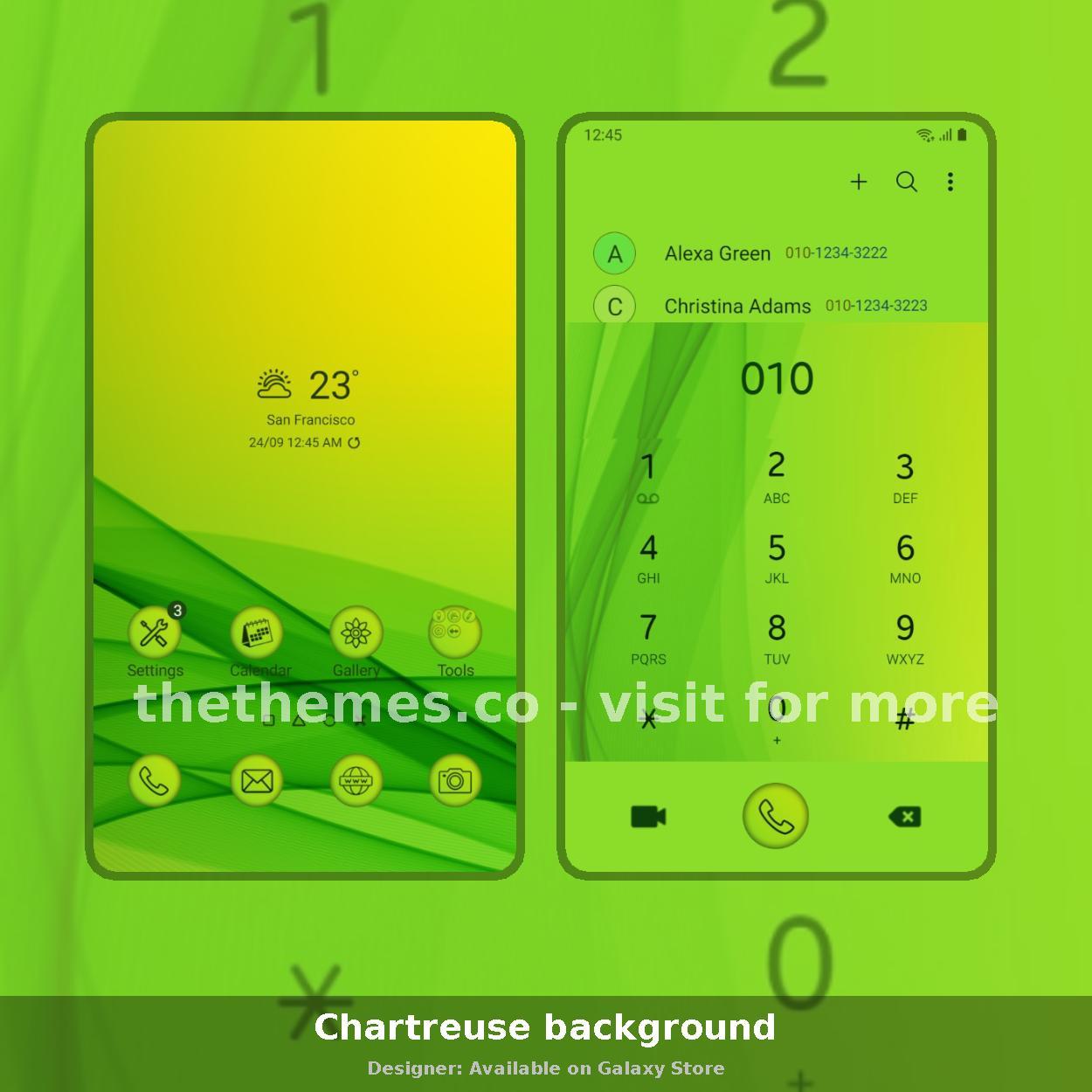 Chartreuse background