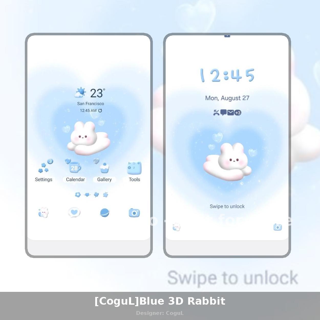 [CoguL]Blue 3D Rabbit