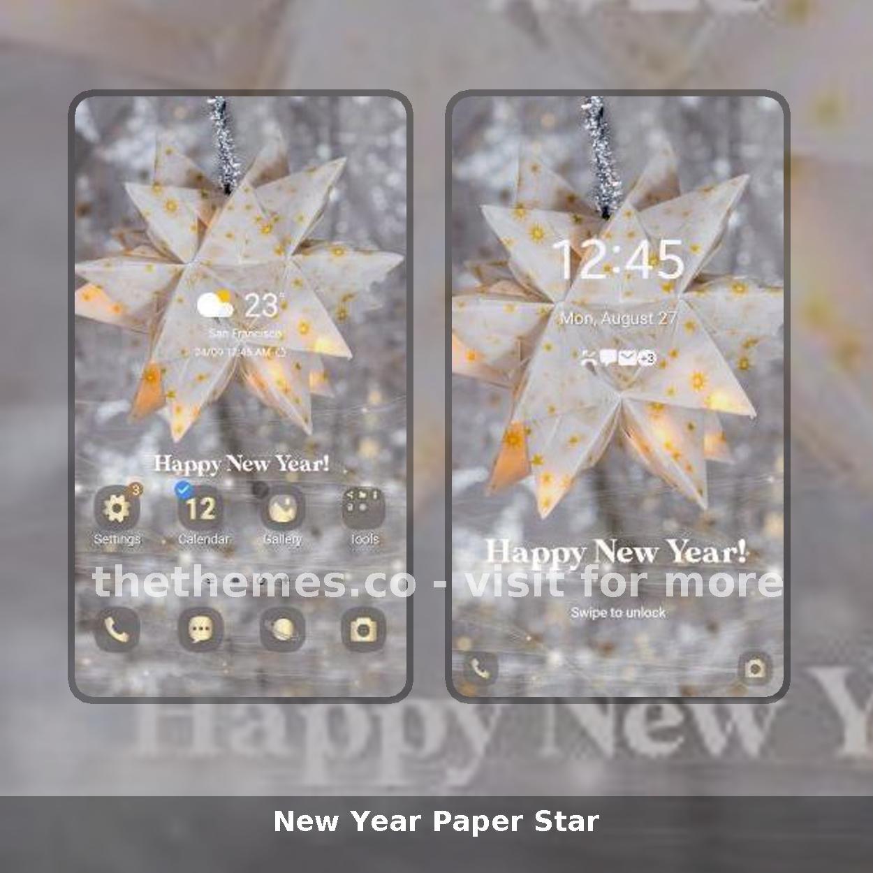 New Year Paper Star