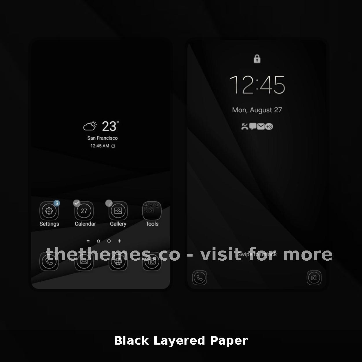 Black Layered Paper