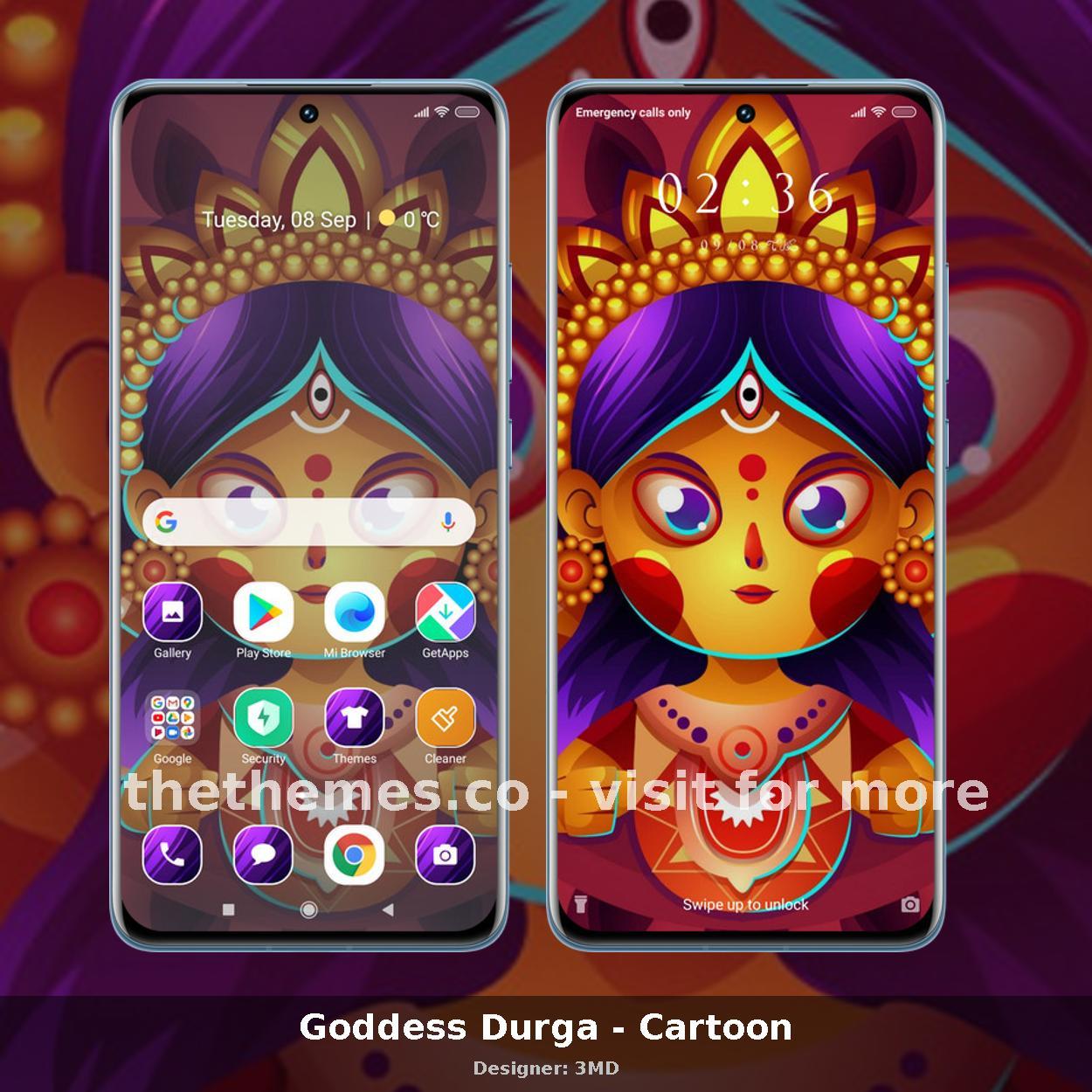 Goddess Durga - Cartoon