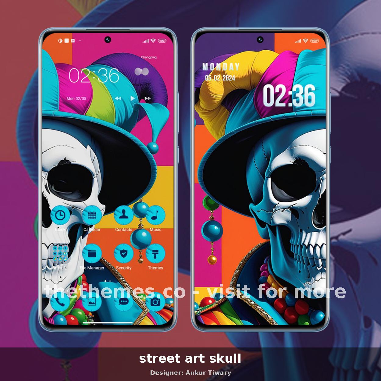 street art skull