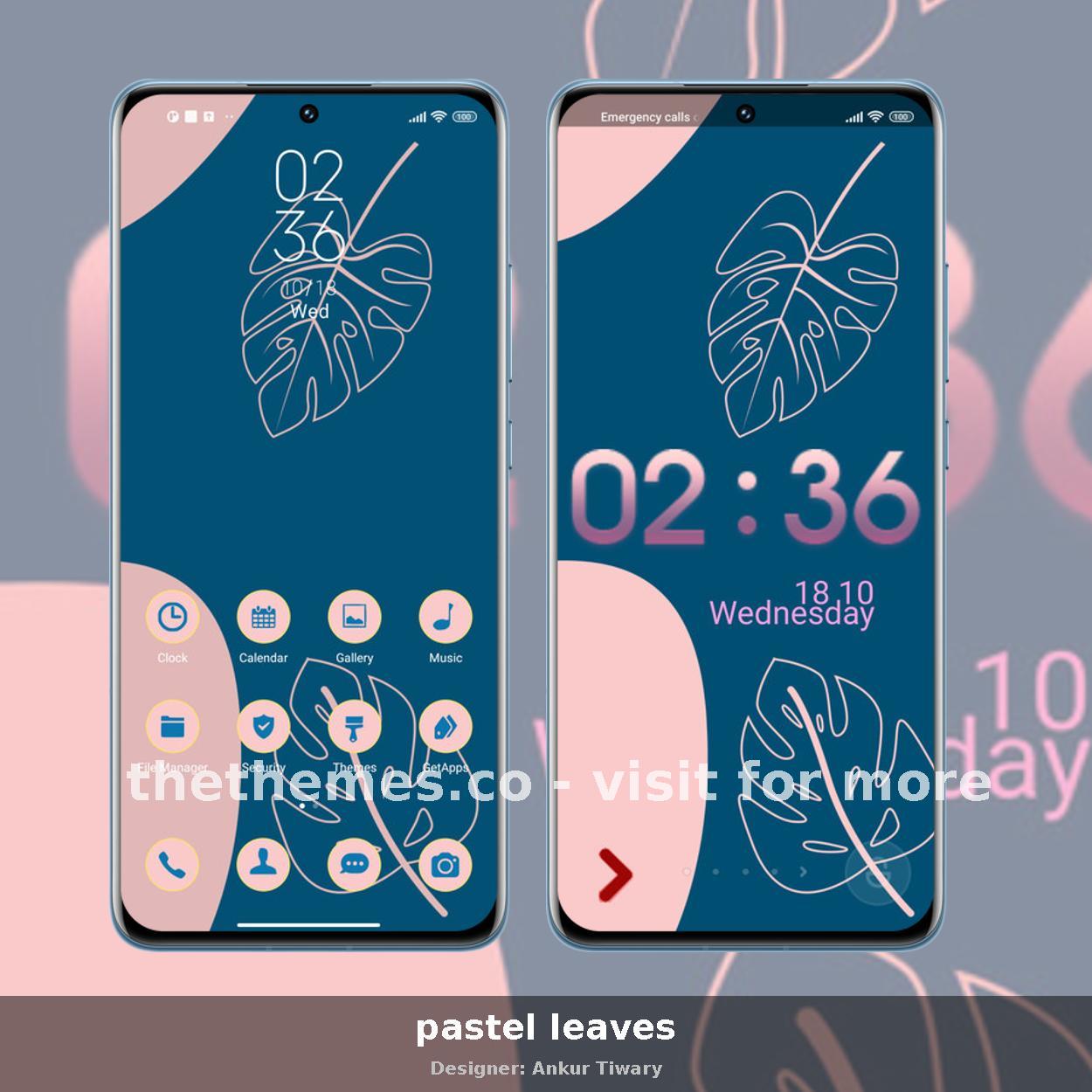 pastel leaves