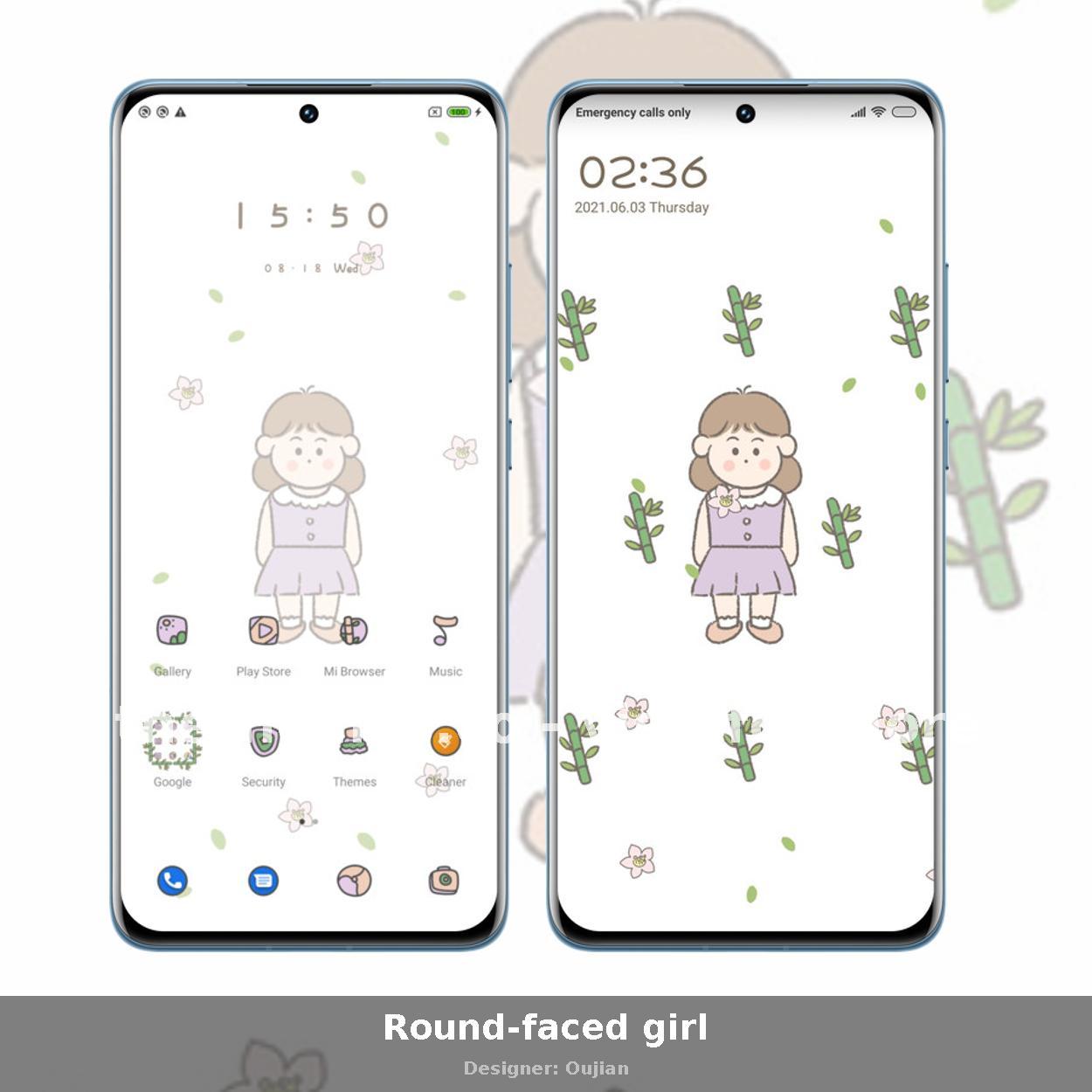 Round-faced girl