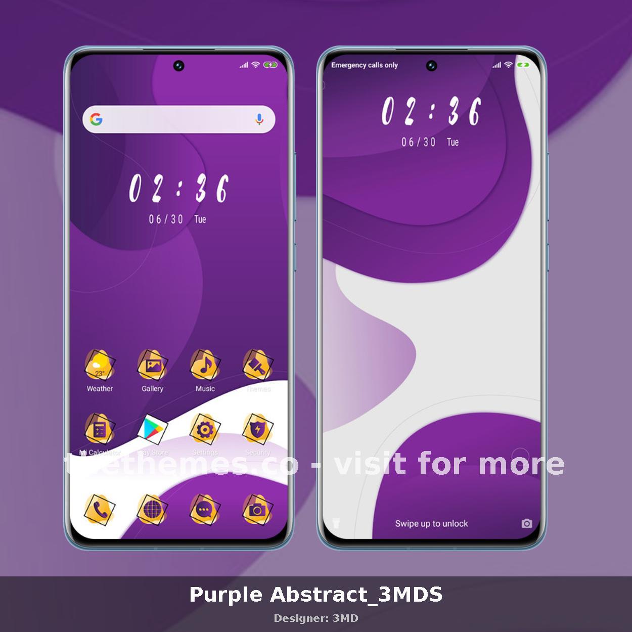 Purple Abstract_3MDS