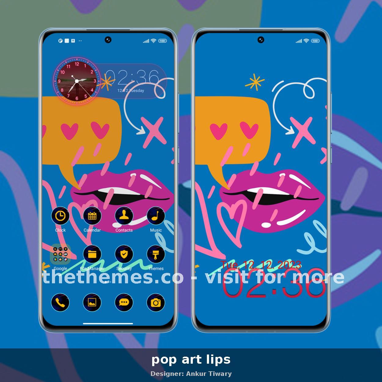 pop art lips