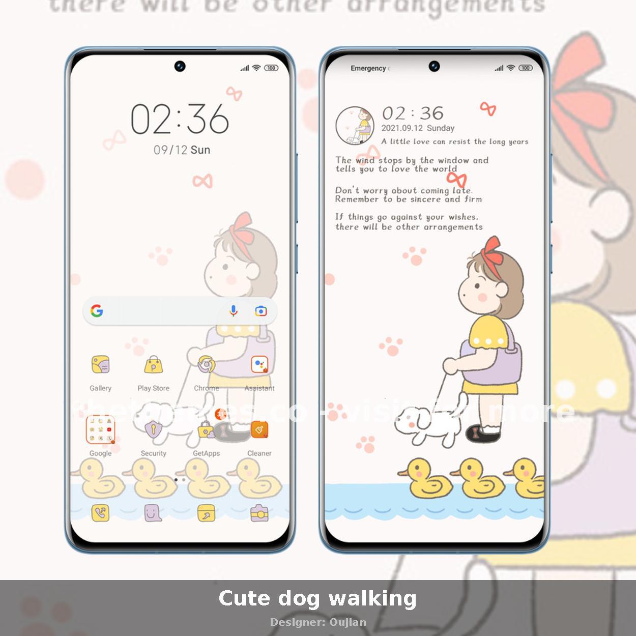 Cute dog walking