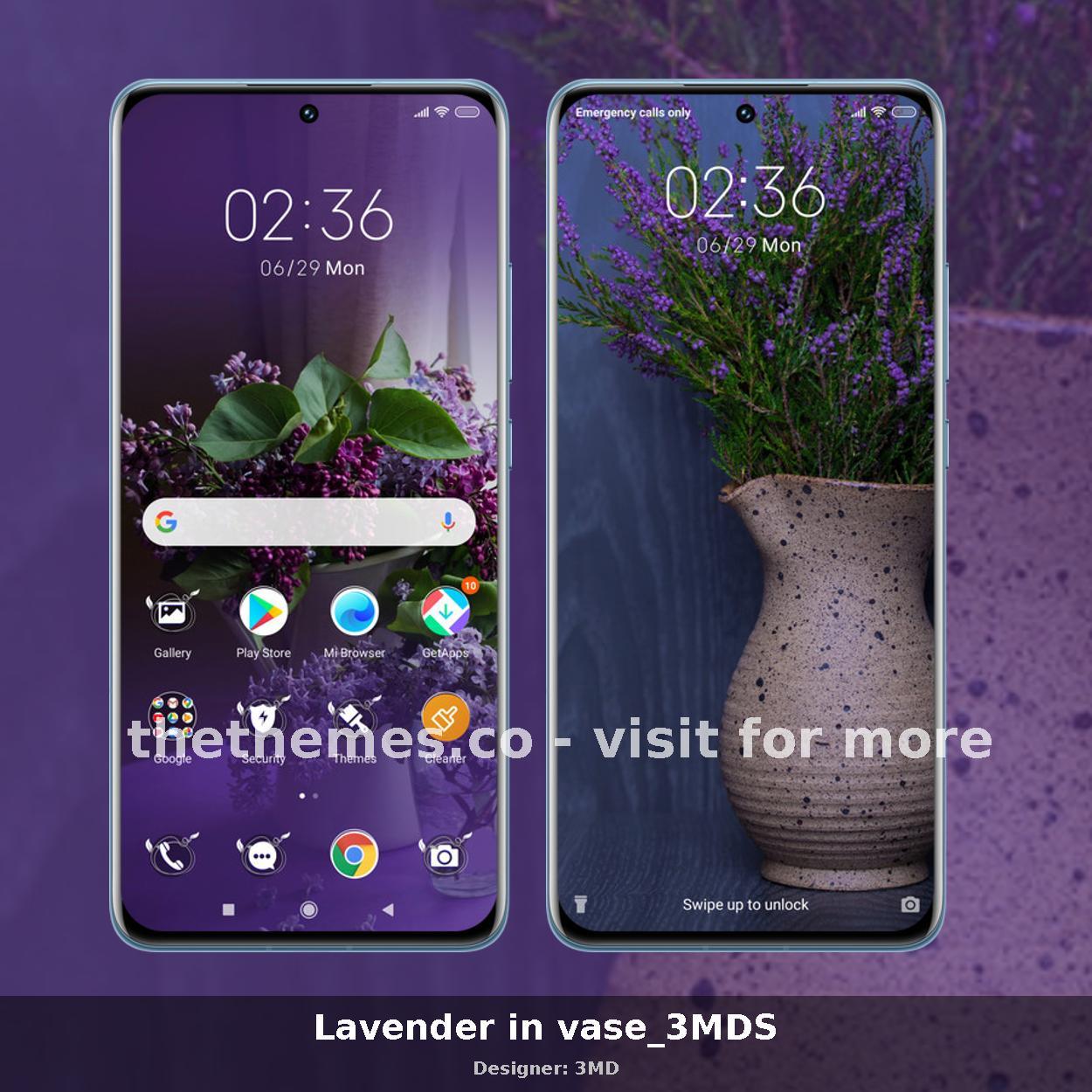 Lavender in vase_3MDS