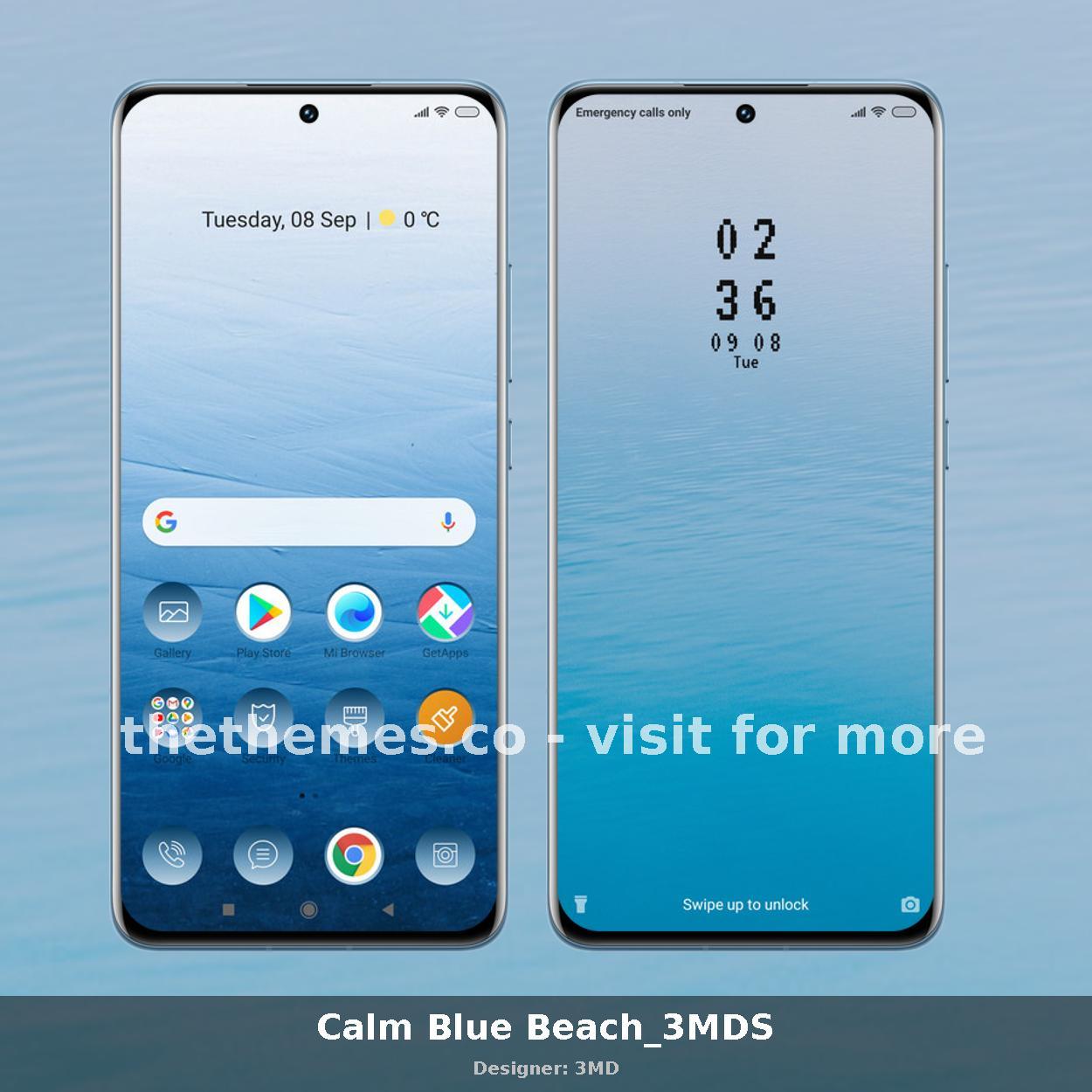 Calm Blue Beach_3MDS