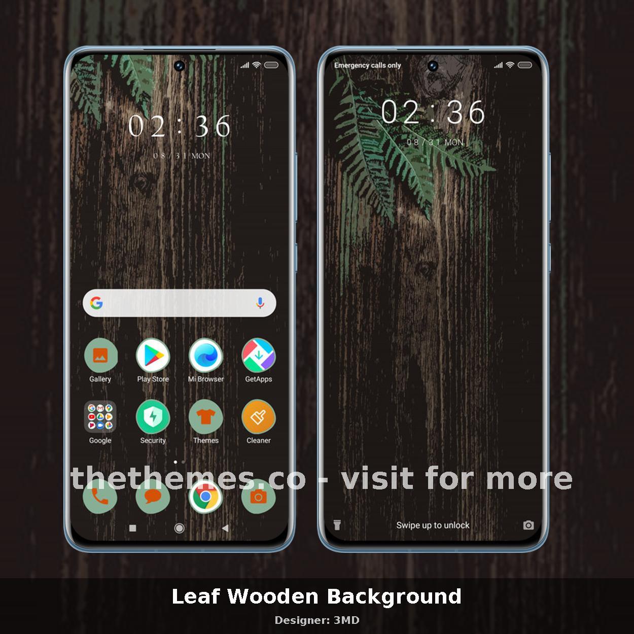 Leaf Wooden Background