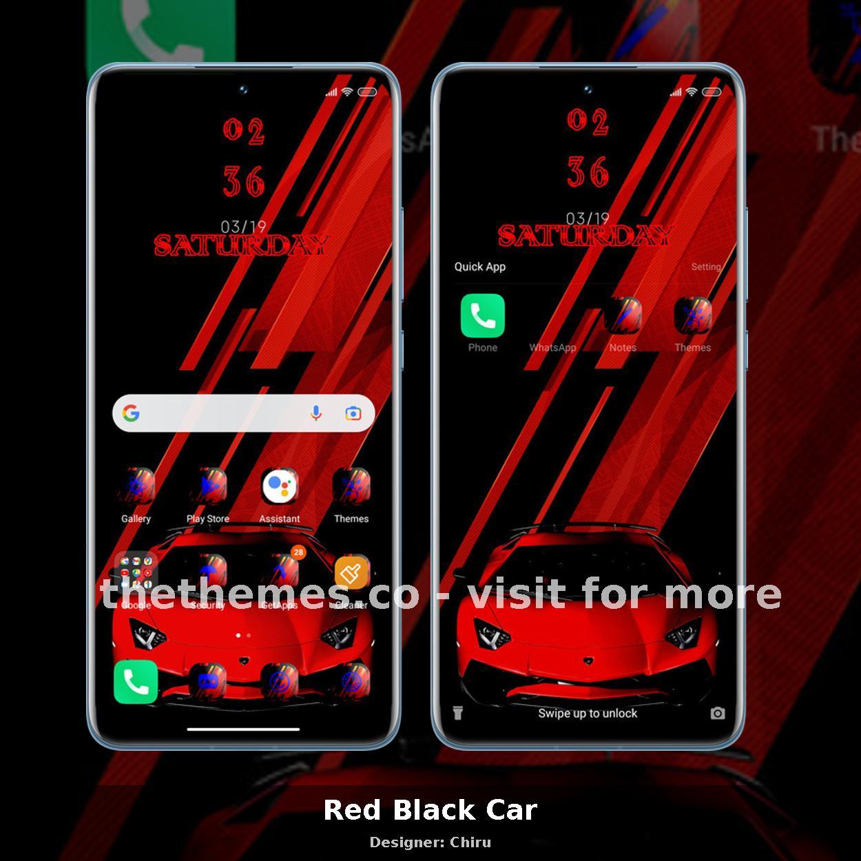 Red Black Car