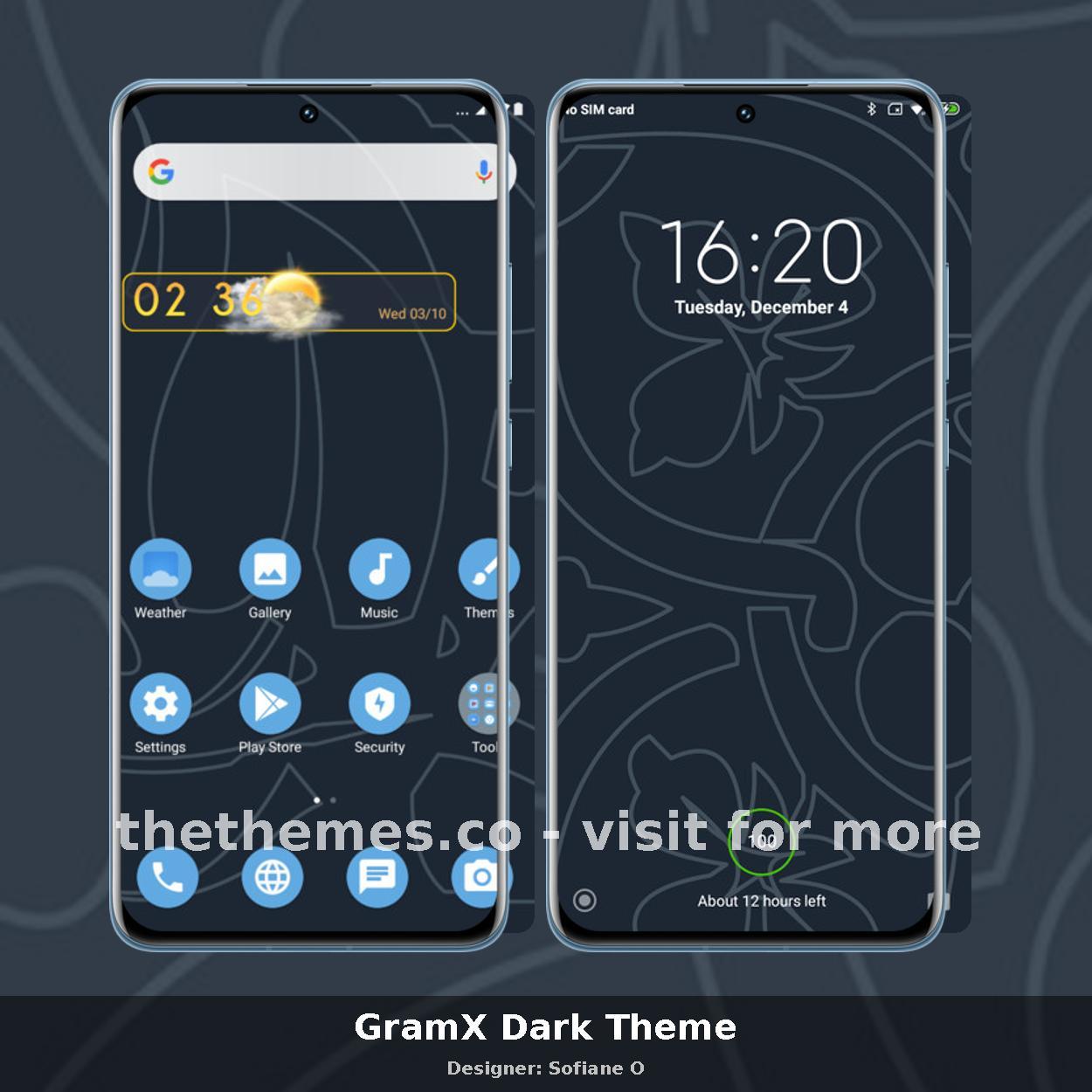 GramX Dark Theme