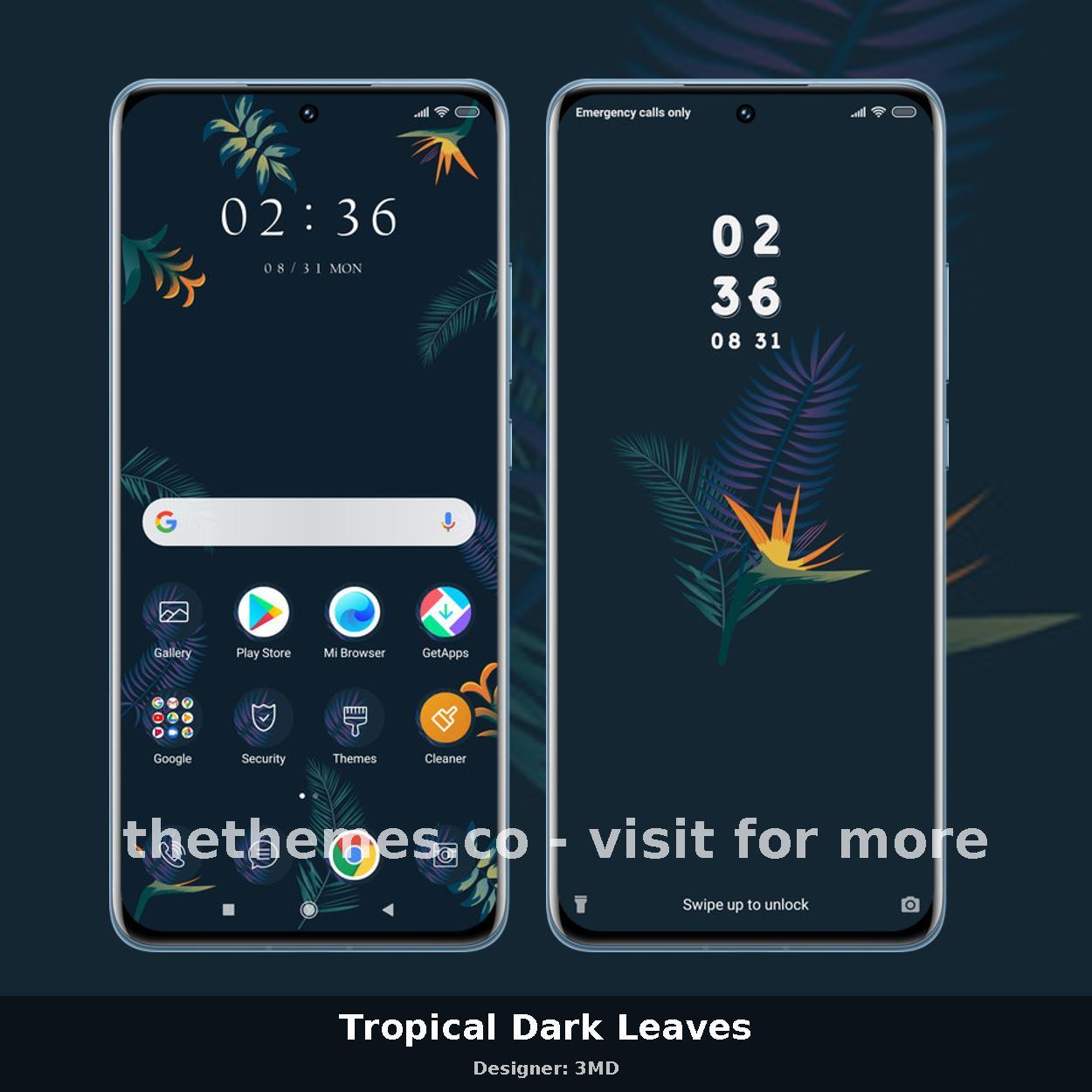 Tropical Dark Leaves