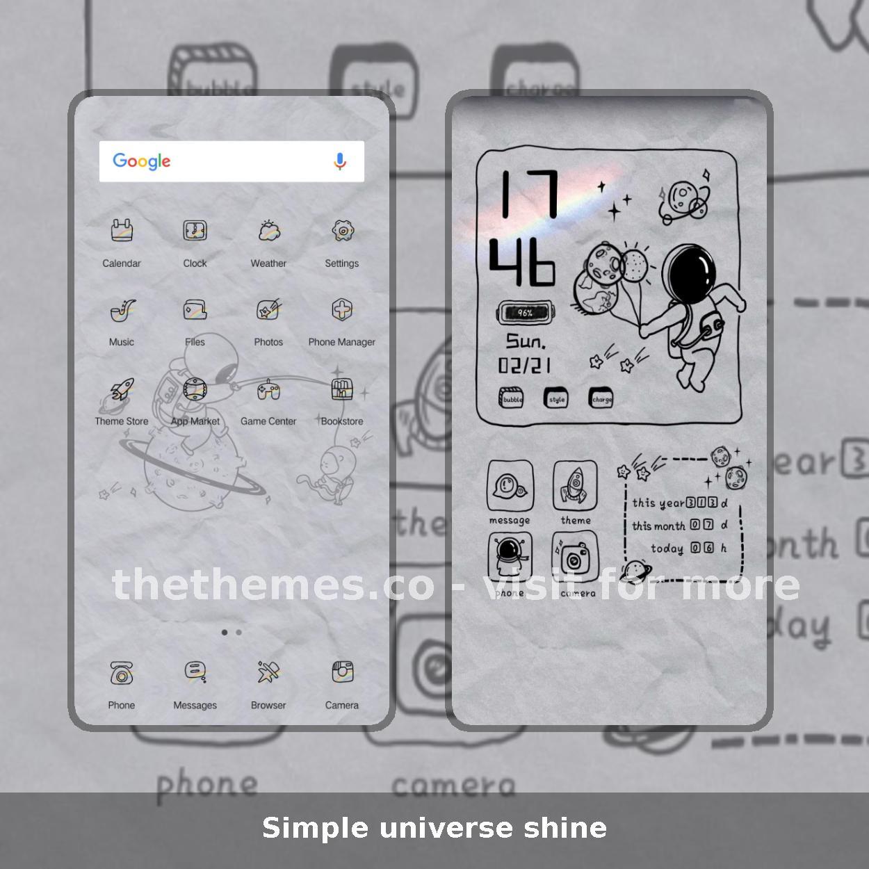 Simple universe shine