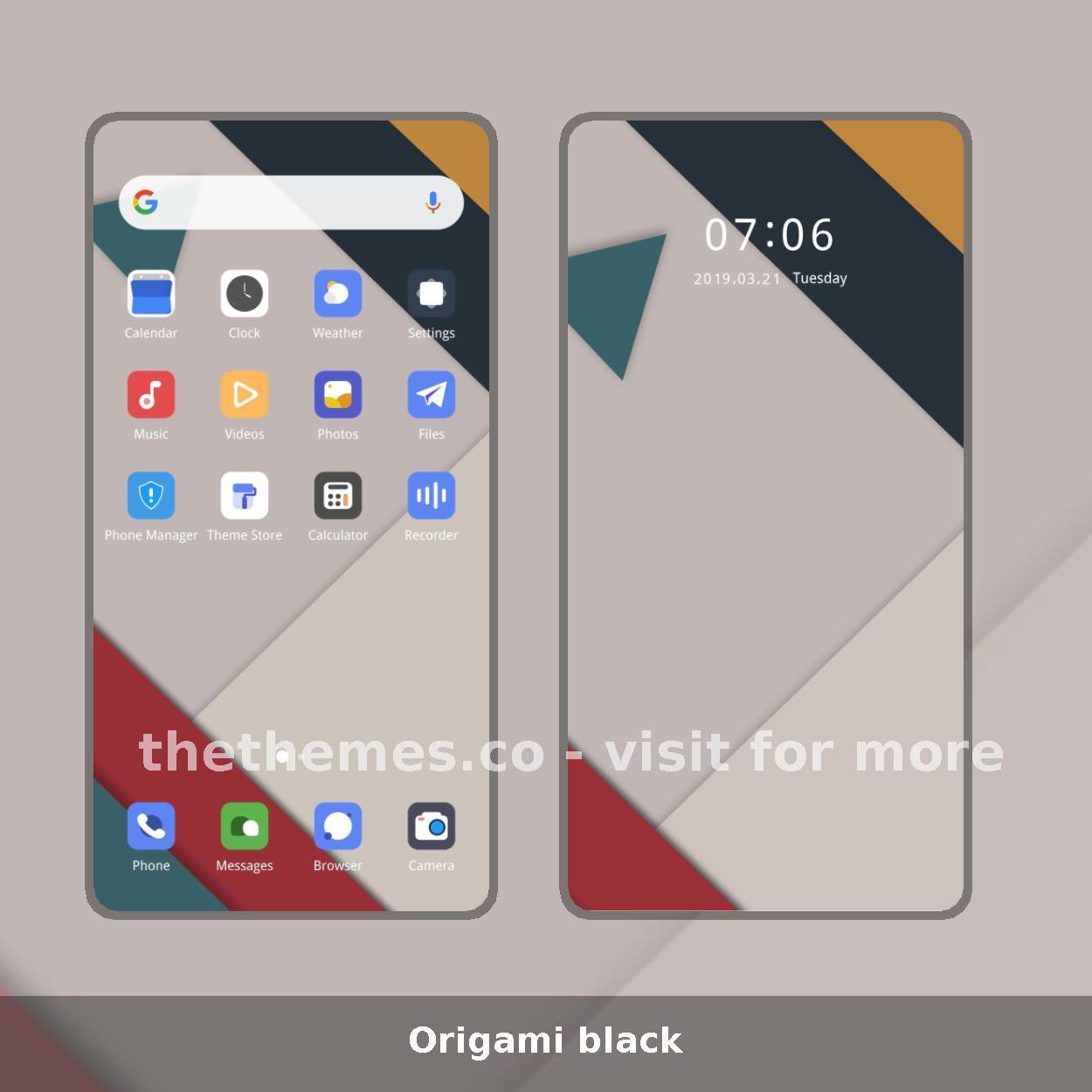 Origami black