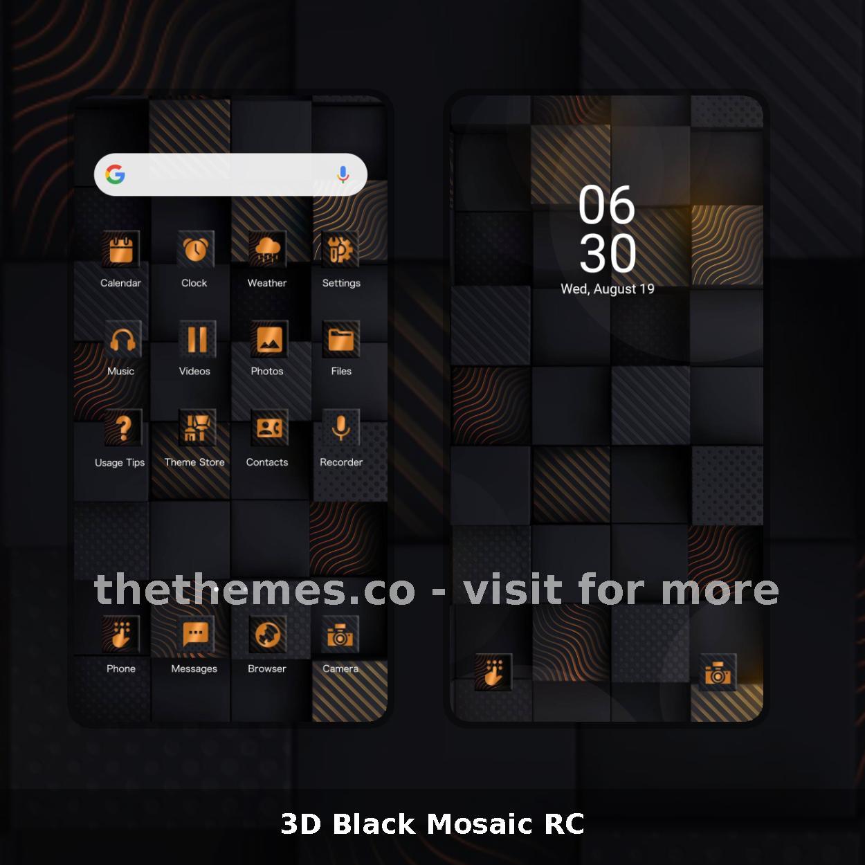 3D Black Mosaic RC
