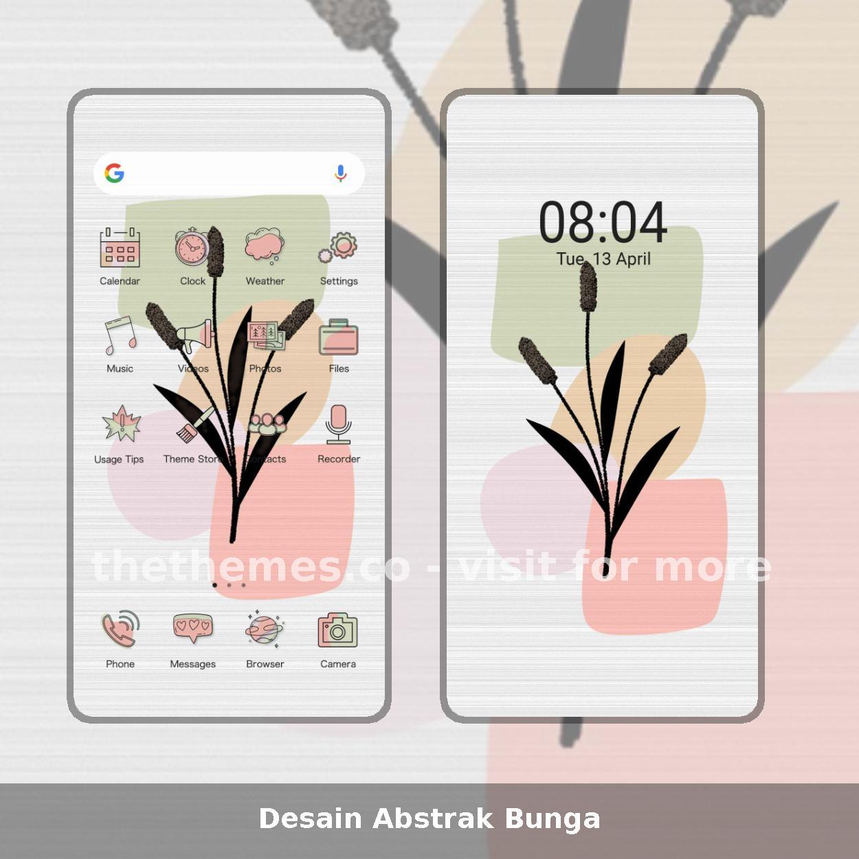 Desain Abstrak Bunga