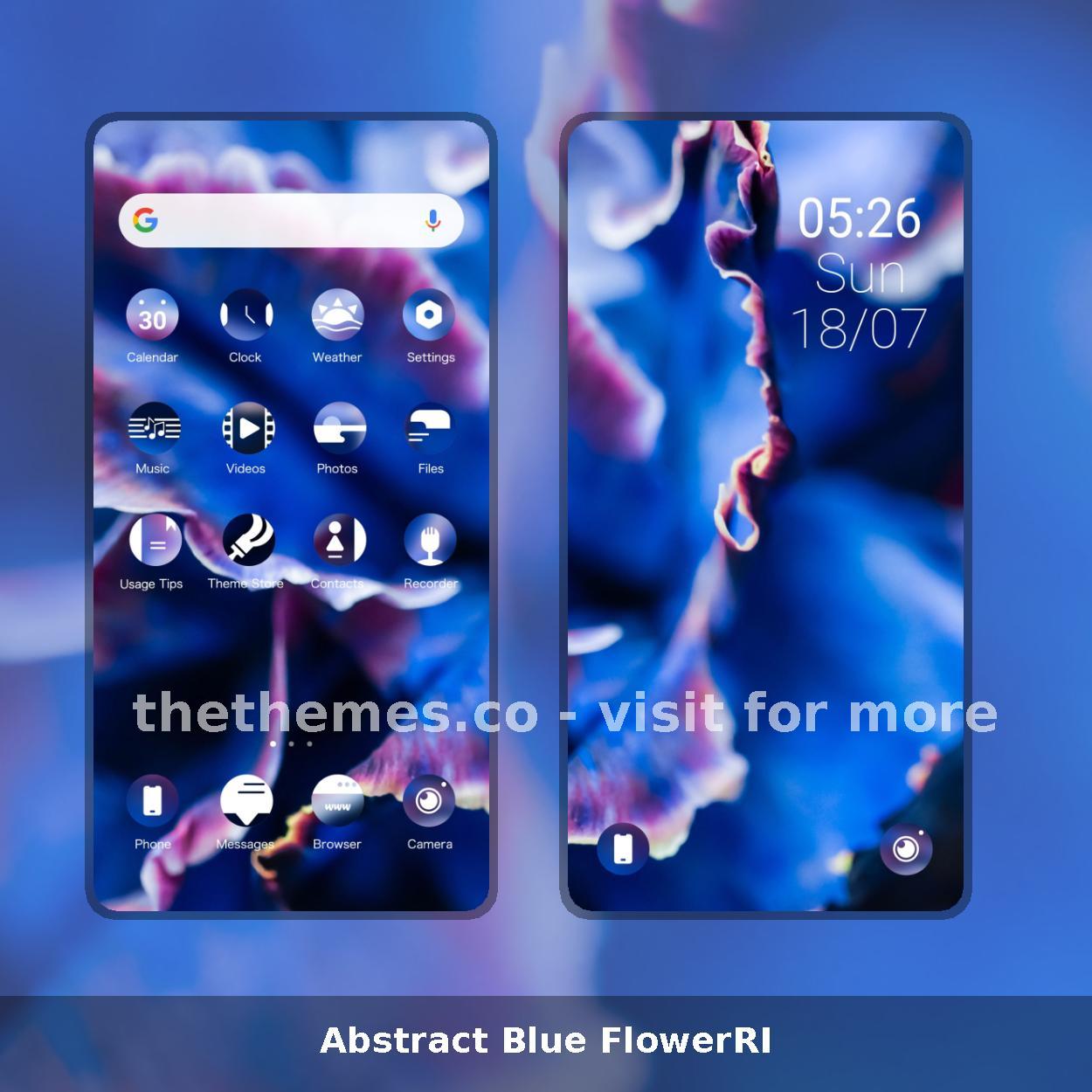 Abstract Blue FlowerRI