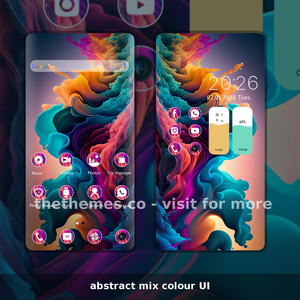 abstract mix colour UI