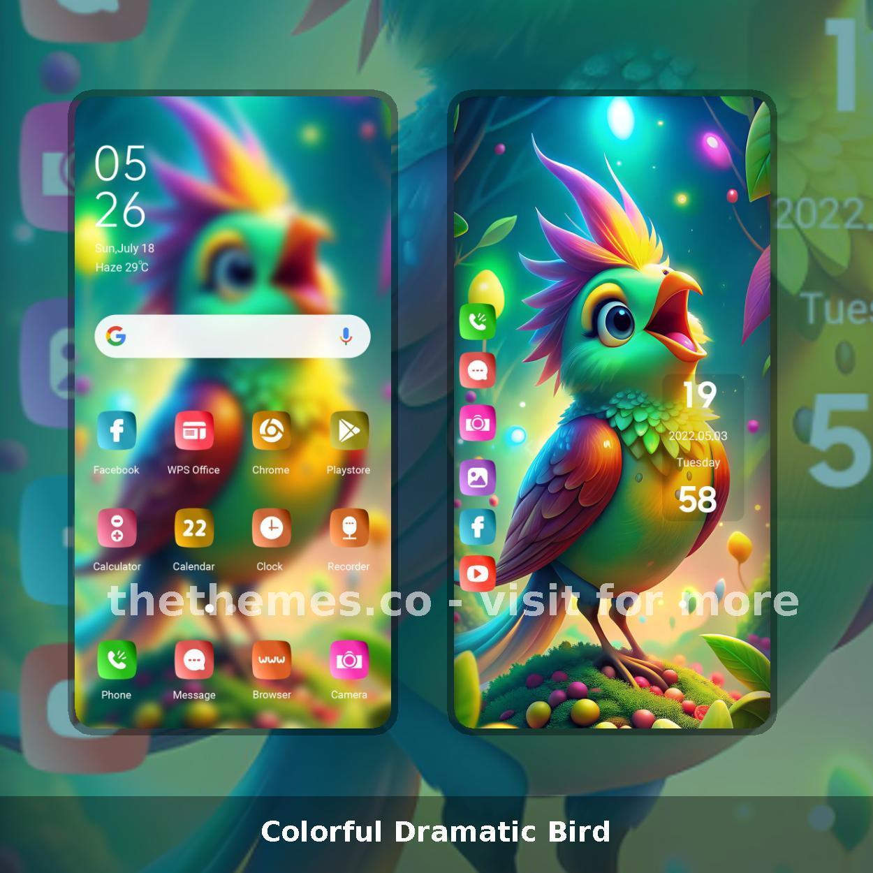 Colorful Dramatic Bird